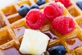 Waffles closeup Royalty Free Stock Photo