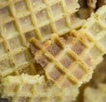 Waffles closeup,texture waffle Royalty Free Stock Photo