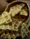 Waffles closeup,texture waffle Royalty Free Stock Photo