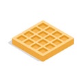 Waffles icon, isometric 3d style