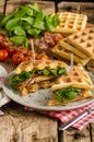 Waffles sandwich Royalty Free Stock Photo