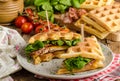 Waffles sandwich Royalty Free Stock Photo