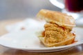 Waffles sandwich Royalty Free Stock Photo