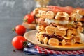 Waffles sandwich Royalty Free Stock Photo