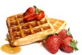 Waffles and strawberries