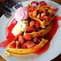 Waffles strawberry