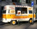 Waffles street vendor van in Brussels