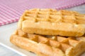 Waffles with sugar Royalty Free Stock Photo