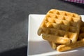 Waffles with sugar Royalty Free Stock Photo