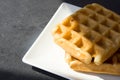 Waffles with sugar Royalty Free Stock Photo
