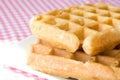 Waffles with sugar Royalty Free Stock Photo