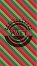 Waft christmas style emblem. Vector Illustration. Detailed. EPS10