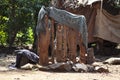 Waga, a traditional memorial statue of Ethiopia. Royalty Free Stock Photo