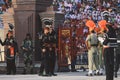 Pakistan Soldiers in Bright Military Uniform on the Wagah Attari Border Show
