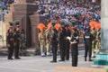 Pakistan Soldiers in Bright Military Uniform on the Wagah Attari Border Show