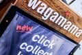 Wagamama Restaurant Pavement Advertising Boards Attracting Customers In Hospitality Industry Crisis
