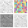 100 wage earner icons set vector variant Royalty Free Stock Photo