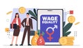 Wage equality vector concept