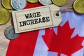 Wage Increase in Canada. Royalty Free Stock Photo