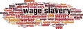 Wage slavery word cloud Royalty Free Stock Photo