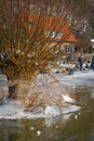 Ice skating Netherlands Royalty Free Stock Photo