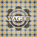 Wager arabesque emblem background. arabic decoration