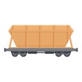 Wagon boxcar icon cartoon vector. Cargo train Royalty Free Stock Photo
