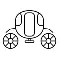 Wagon brougham icon, outline style