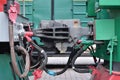 Wagon coupling. The coupler of two railway trains or freight wagons with railway sleeve