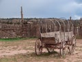 Wagon at hubbell trading post Royalty Free Stock Photo