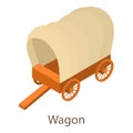 Wagon icon, isometric 3d style Royalty Free Stock Photo