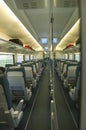 Wagon interior in a train