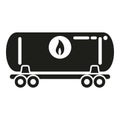 Wagon kerosene tank icon simple vector. Chemical container energy