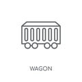 Wagon linear icon. Modern outline Wagon logo concept on white ba