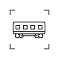 Wagon linear icon. Trendy line illustration railway carriage for website of transport company.