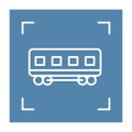 Wagon linear icon. Trendy line illustration railway carriage for website of transport company.