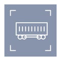 Wagon linear vector icon. Trendy line illustration railway carriage for website of transport company.