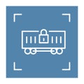 Wagon linear vector icon. Trendy line illustration railway carriage for website of transport company.