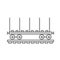 Wagon locomotive line icon.