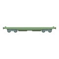 Wagon platform icon cartoon vector. Train cargo Royalty Free Stock Photo