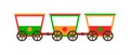 Wagon train illustration.