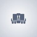 Wagon, Train, vector best flat icon Royalty Free Stock Photo