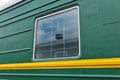 Wagon for transportation of prisoners. Novosibirsk Museum of railway equipment, Siberia, Russia Royalty Free Stock Photo