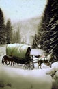 Wagon under the snow Royalty Free Stock Photo
