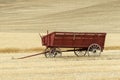 Wagon in the wheat field.