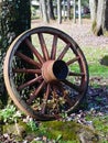 Old time wagon wheel