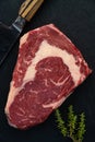 Wagyu Beef Ribeye Steak Raw Royalty Free Stock Photo