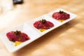 Wagyu beef tartar with yuzu sauce