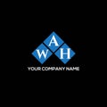 WAH letter logo design on BLACK background. WAH creative initials letter logo concept. WAH letter design