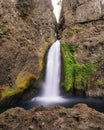 Wahclella Waterfall in the Columbia River Gorge in Oregon Royalty Free Stock Photo